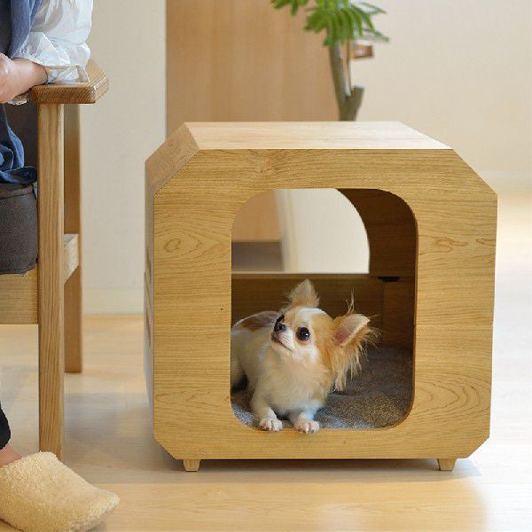 ねこボックス 無垢材 いいっ ねこ家具 犬小屋